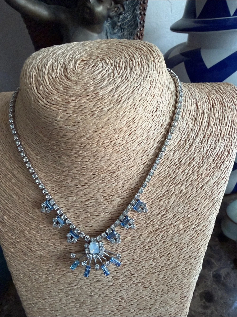 Vintage sparkling blue